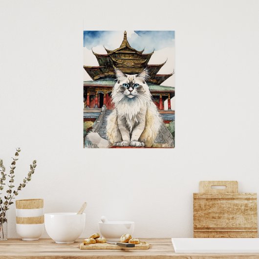 Birman Kat - Kat Art Print (Keuken)