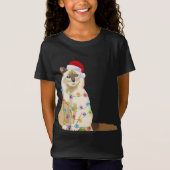 Birman Kat Kerstverlichting Kerstmis Kat Liefhebbe T-shirt (Voorkant)
