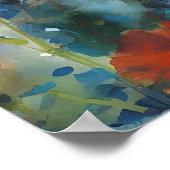 Birman Kat kleurrijke waterverf kunstwerk Poster (Hoek)