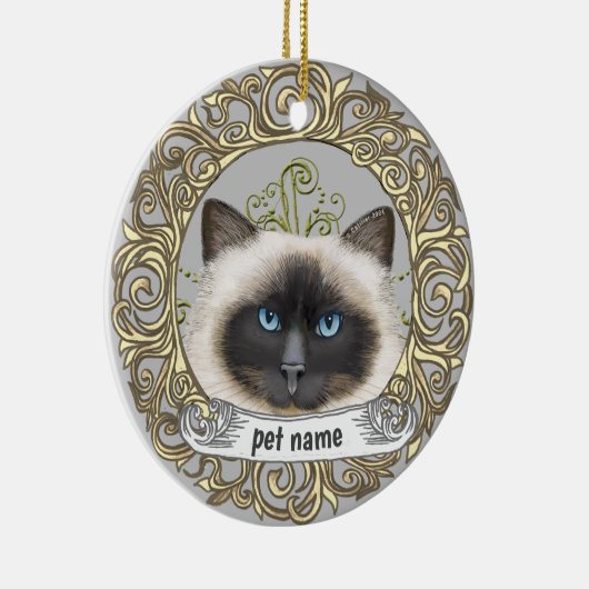 Birman Kat Liefdevolle Herinnering ornament (Rechts)
