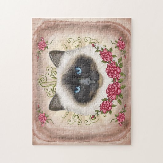 Birman Kat Rozen puzzel Legpuzzel (Verticaal)