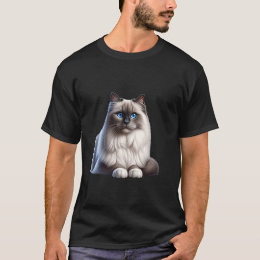 Birman Kat Shirt Kat Gezicht Schattigee Kat Liefhe (Voorkant)