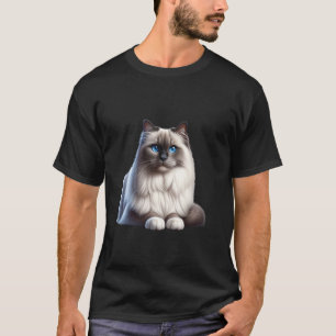 Birman Kat T-shirt Kat Gezicht Schattige Kat Liefh