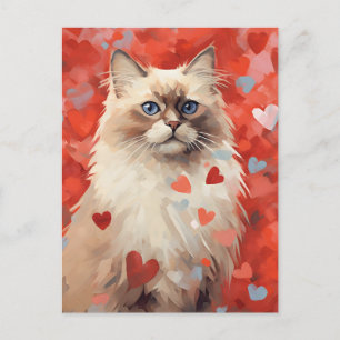 Birman kat Valentijnsdag Briefkaart