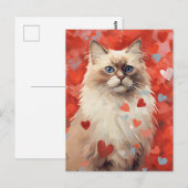 Birman kat Valentijnsdag Briefkaart (Voorkant / Achterkant)