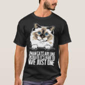 Birman moeder Birman vader Birman kitten 4 T-shirt (Voorkant)