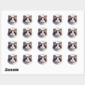 Birman of Ragdoll Cat · Gepersonaliseerd Ronde Sticker (Vel)