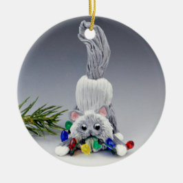 Birman Ragdoll Cat Ceramic Ornament