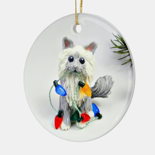 Birman Ragdoll Cat Ceramic Ornament (Links)