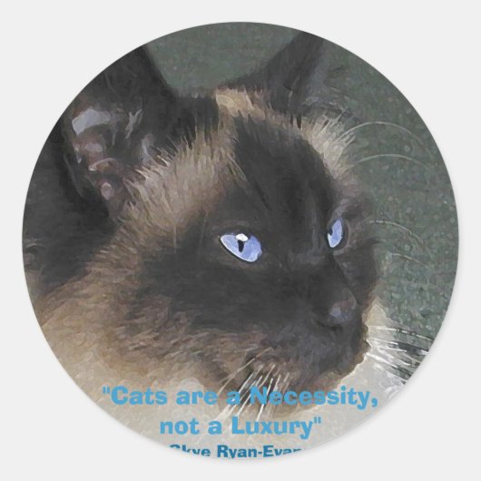 BIRMAN RAGDOLL CAT-Collectie Ronde Sticker (Voorkant)