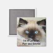 Birman - Ragdoll Kat Pet-Lover Magnet (Voorkant / Achterkant)