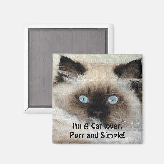 Birman - Ragdoll Kat Pet-Lover Magnet (Voorkant / Achterkant)