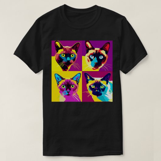 Birmees Kat Kunst Kat Liefhebber Gift T-shirt (Design voorkant)