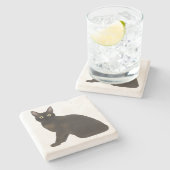 Birmees Sable Stone Onderzetter (Zijkant)