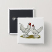 Birmese bantams vierkante button 5,1 cm (Voorkant /achterkant)
