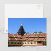 Birmese boeddhist Temple Phra Jow La Keng Briefkaart (Voorkant / Achterkant)