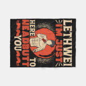 Birmese Boxing Headbutt Lethwei Training Art of 9 Fleece Deken (Voorkant (Horizontaal))