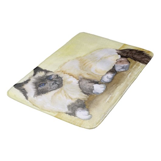 Birmese Cat Sealpoint Badmat (Gekanteld)