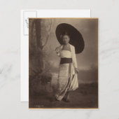 Birmese dame briefkaart (Voorkant / Achterkant)