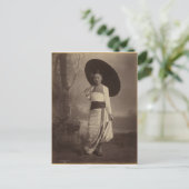 Birmese dame briefkaart (Staand voorkant)