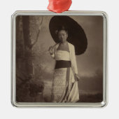 Birmese dame metalen ornament (Voorkant)