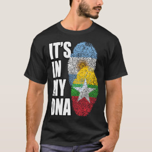 Birmese En Argentijnse Mix DNA Vlag Erfgoed T-shirt