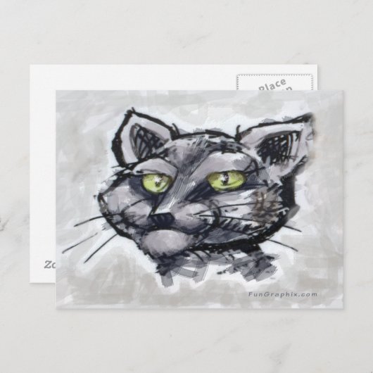 Birmese kat briefkaart (Voorkant / Achterkant)