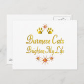 Birmese katten lichten mijn leven op briefkaart (Voorkant / Achterkant)