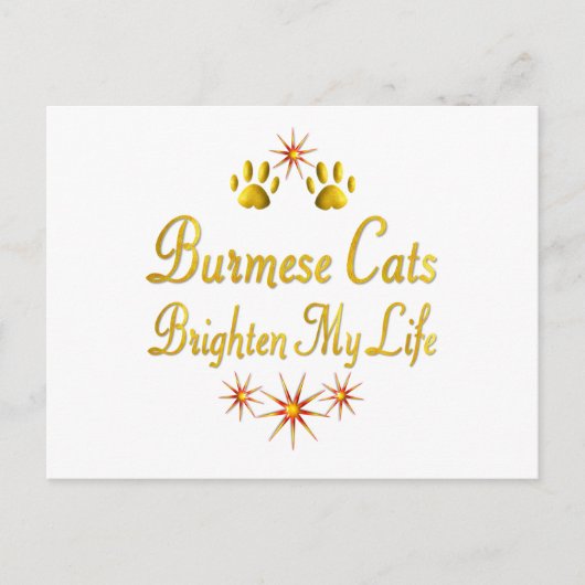 Birmese katten lichten mijn leven op briefkaart (Voorkant)