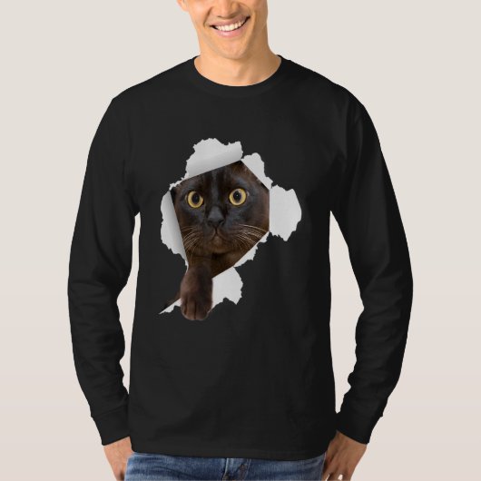 Birmese katten Torn Cloth Kitten T-shirt (Voorkant)