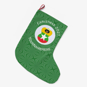 Birmese Myanmar Engel Kerstvlag Persoonlijk Grote Kerstsok