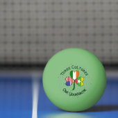 Birmese Myanmar Irish American Flags Shamrock Name Pingpongbal (Net)