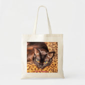 Birmese op Leopard Cat Bed Tote Bag (Voorkant)