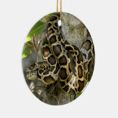 Birmese Python Snake in een boom Keramisch Ornament (Rechts)