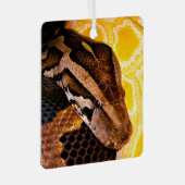 Birmese Python Snake Metalen Ornament (Voorkant Rechts)