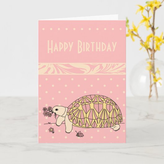 Birmese Star Tortoise Kaart (Gele Bloem)