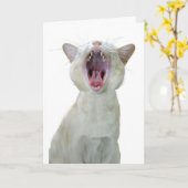 Birmese verjaardagskaart voor katten kaart (Gele Bloem)