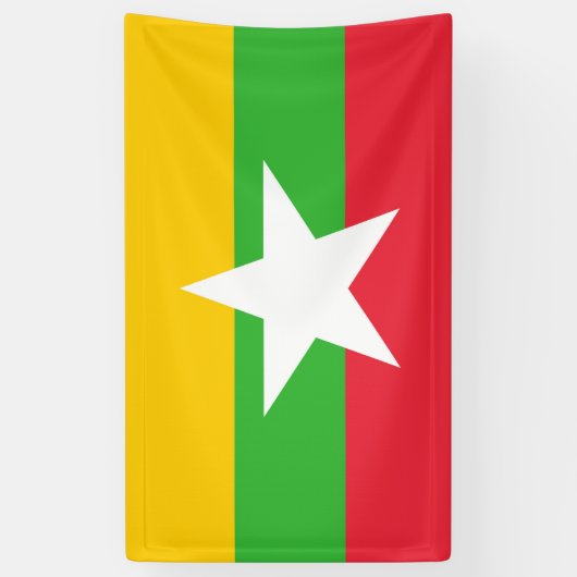 Birmese vlag spandoek (Verticaal)