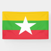 Birmese vlag spandoek (Horizontaal)