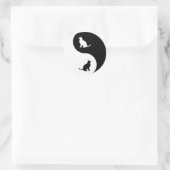 Birmese Yin Yang Ronde Sticker (Tas)