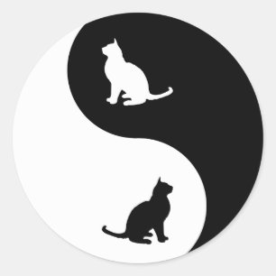 Birmese Yin Yang Ronde Sticker