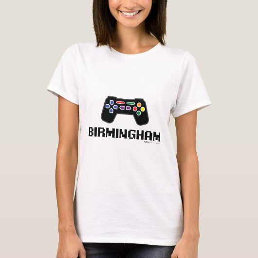 Birmingham 8-bit Gamer City T-shirt (Voorkant)