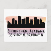 Birmingham AL City Skyline Briefkaart (Voorkant)