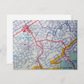 BIRMINGHAM, AL Map Briefkaart (Voorkant / Achterkant)