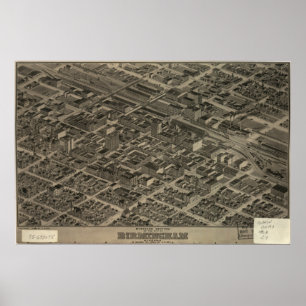 Birmingham Alabama 1904 Panoramic Map Poster