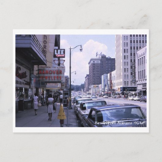 Birmingham Alabama 1964 Briefkaart (Voorkant)