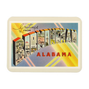 Birmingham Alabama AL Old Vintage Travel Souvenir Magneet