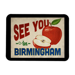 Birmingham Alabama Apple - Vintage Travel Magneet