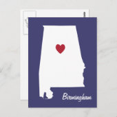 Birmingham Alabama Briefkaart (Voorkant / Achterkant)