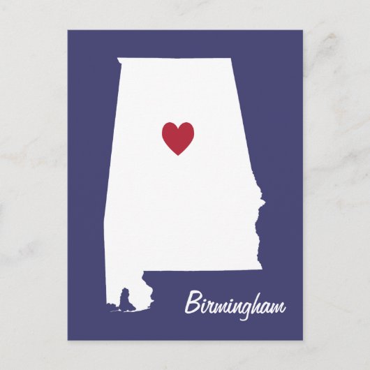 Birmingham Alabama Briefkaart (Voorkant)